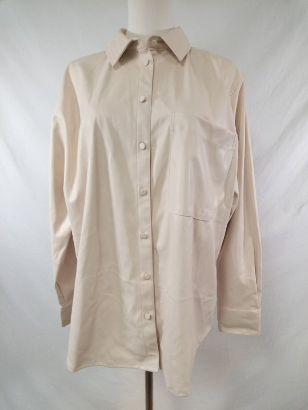a.new day Women's Beige Button Down/Up Shirt Size Medium